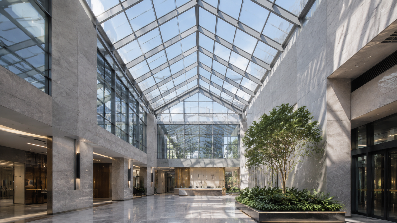 Unitized atrium skylight design reference