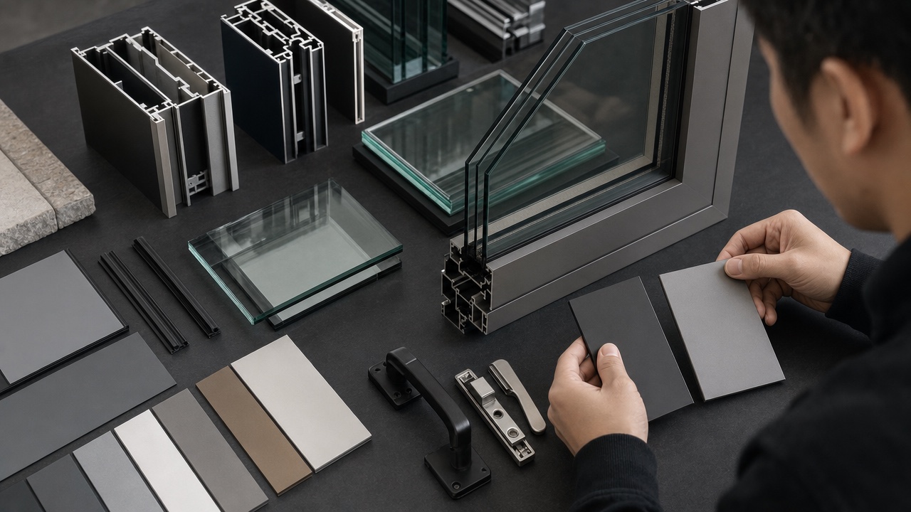 Architect reviewing facade details