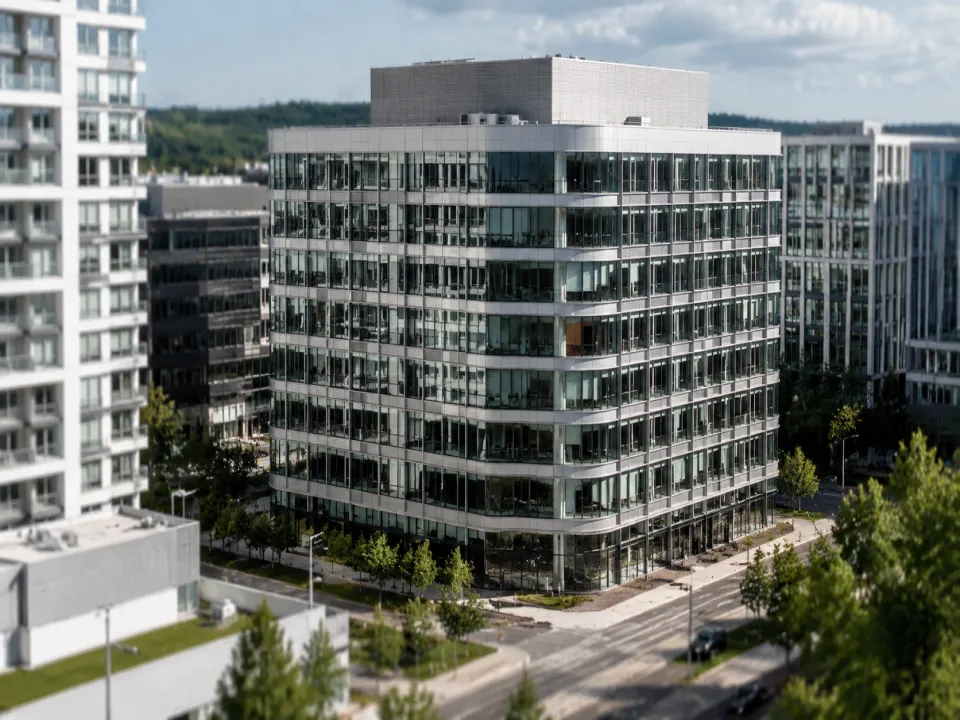 Commercial tower facade